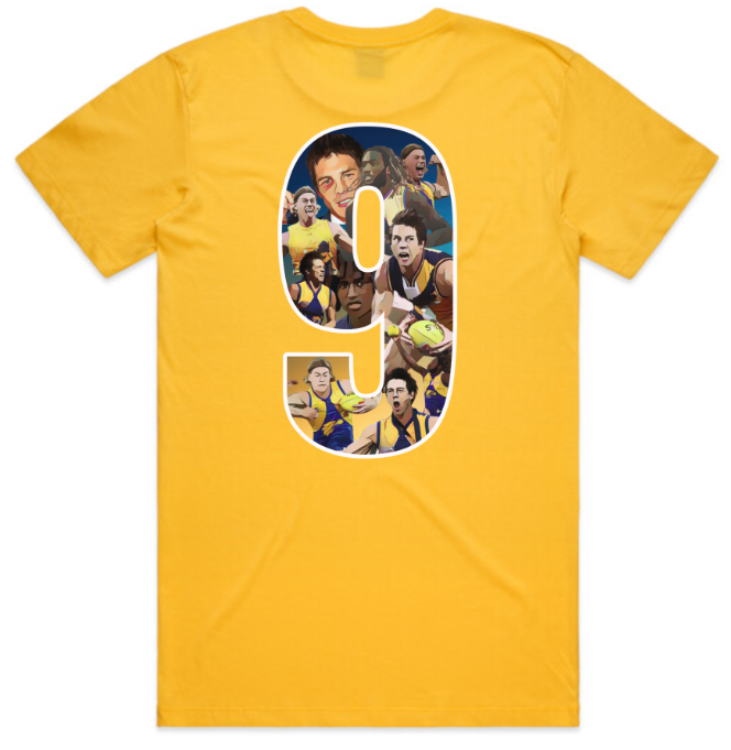 West Coast Eagles No. 9 Tribute Tee & Hoodie – Cousins, Nic Nat & Harley