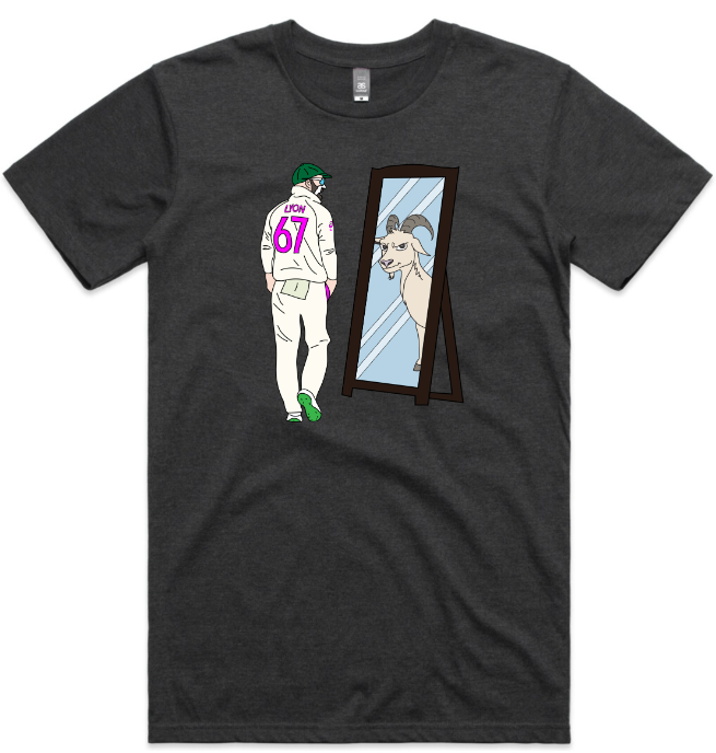 Nathan Lyon GOAT Tee & Hoodie – Mirror Doesn’t Lie