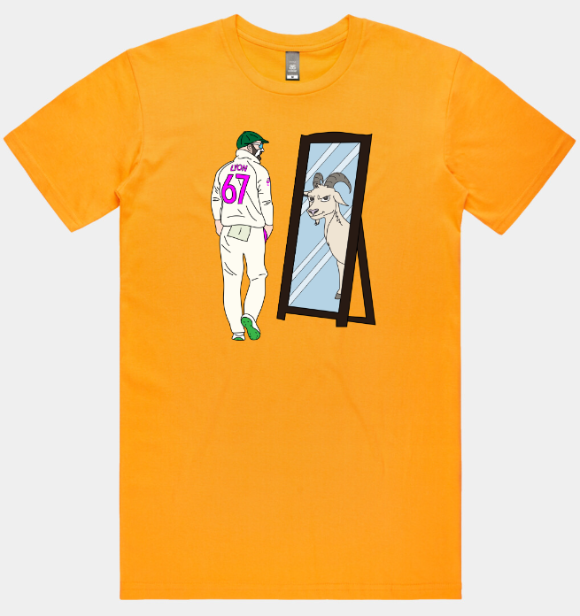 Nathan Lyon GOAT Tee & Hoodie – Mirror Doesn’t Lie