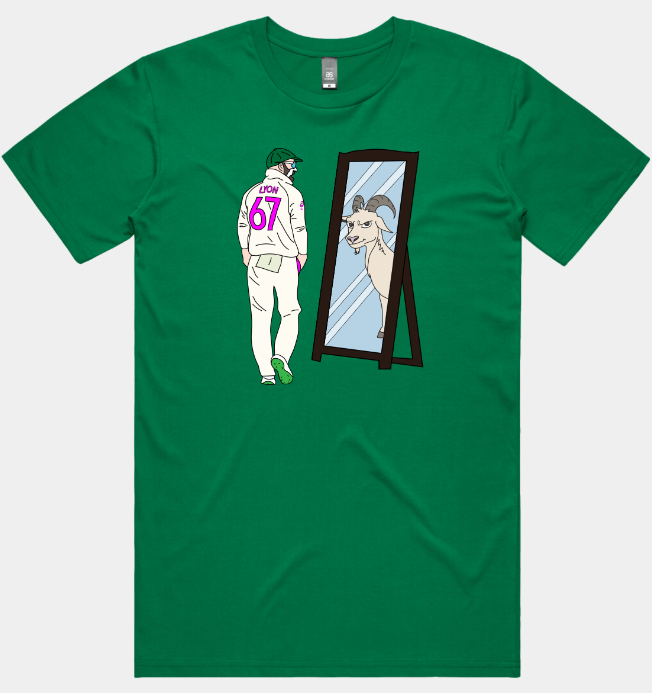Nathan Lyon GOAT Tee & Hoodie – Mirror Doesn’t Lie
