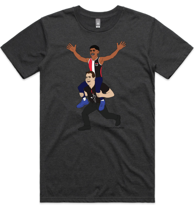 Nasiah Wanganeen-Milera Saints Celebration Tee & Hoodie - Ross Lyon Shoulder Lift