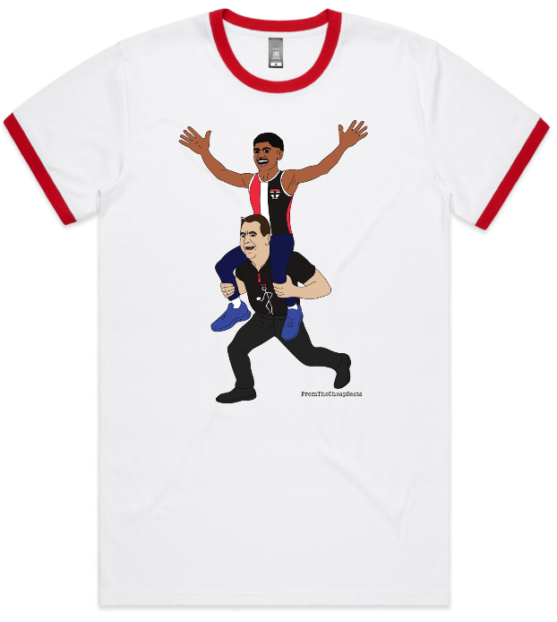 Nasiah Wanganeen-Milera Saints Celebration Tee & Hoodie - Ross Lyon Shoulder Lift