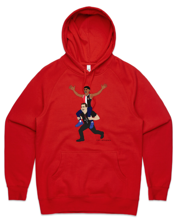 Nasiah Wanganeen-Milera Saints Celebration Tee & Hoodie - Ross Lyon Shoulder Lift