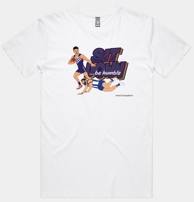 Sit Down... Be Humble! | Cartoon Vo$$y Tee & Crew Sweater Edition