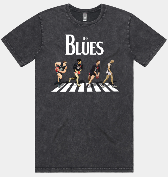 Abbey Road Blues Tee – Navy Fab Four