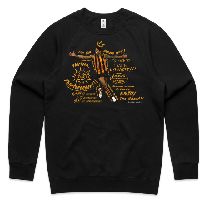 THIRTEEN! THIRTEEN! Tee & Crew Sweater | Buddy's Baker's Dozen