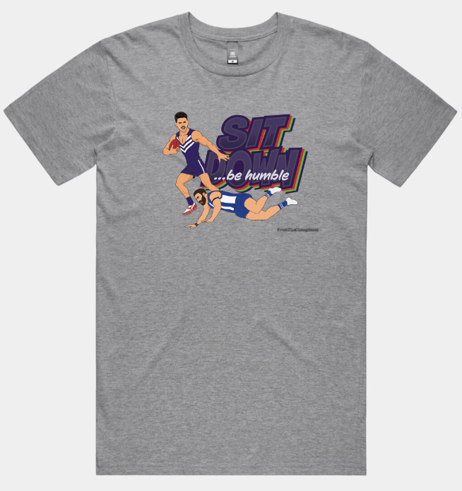Sit Down... Be Humble! | Cartoon Vo$$y Tee & Crew Sweater Edition