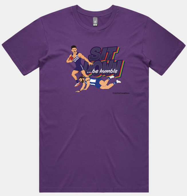 Sit Down... Be Humble! | Cartoon Vo$$y Tee & Crew Sweater Edition